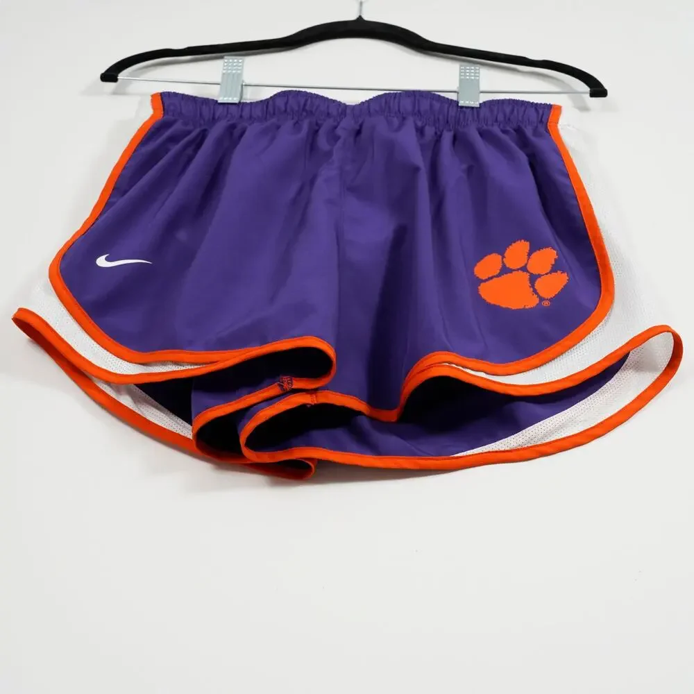 Nike Clemson Tigers Tempo Performance Shorts Purple Womens M